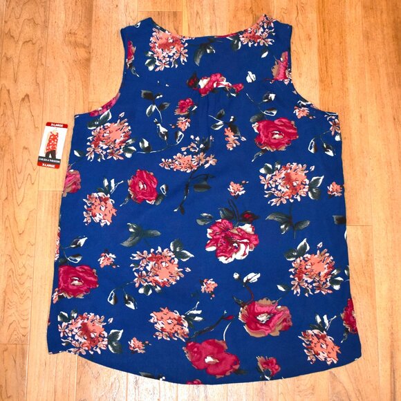NWT Chelsea & Theodore Floral Pattern Tank Sz XL - Picture 2 of 5